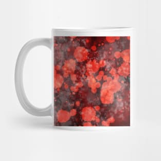 Floral Splash - Abstract in Red and Black Mug